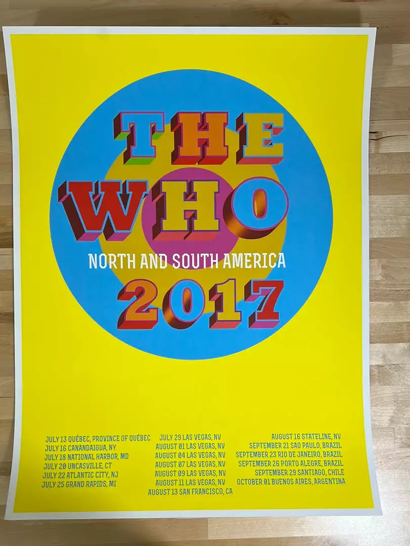Sold Out Posters Gig Posters The Who - 2017 Poster North & South America Tour Screen Print 4 Sold Out Posters Gig Posters The Who - 2017 Poster North & South America Tour Screen Print