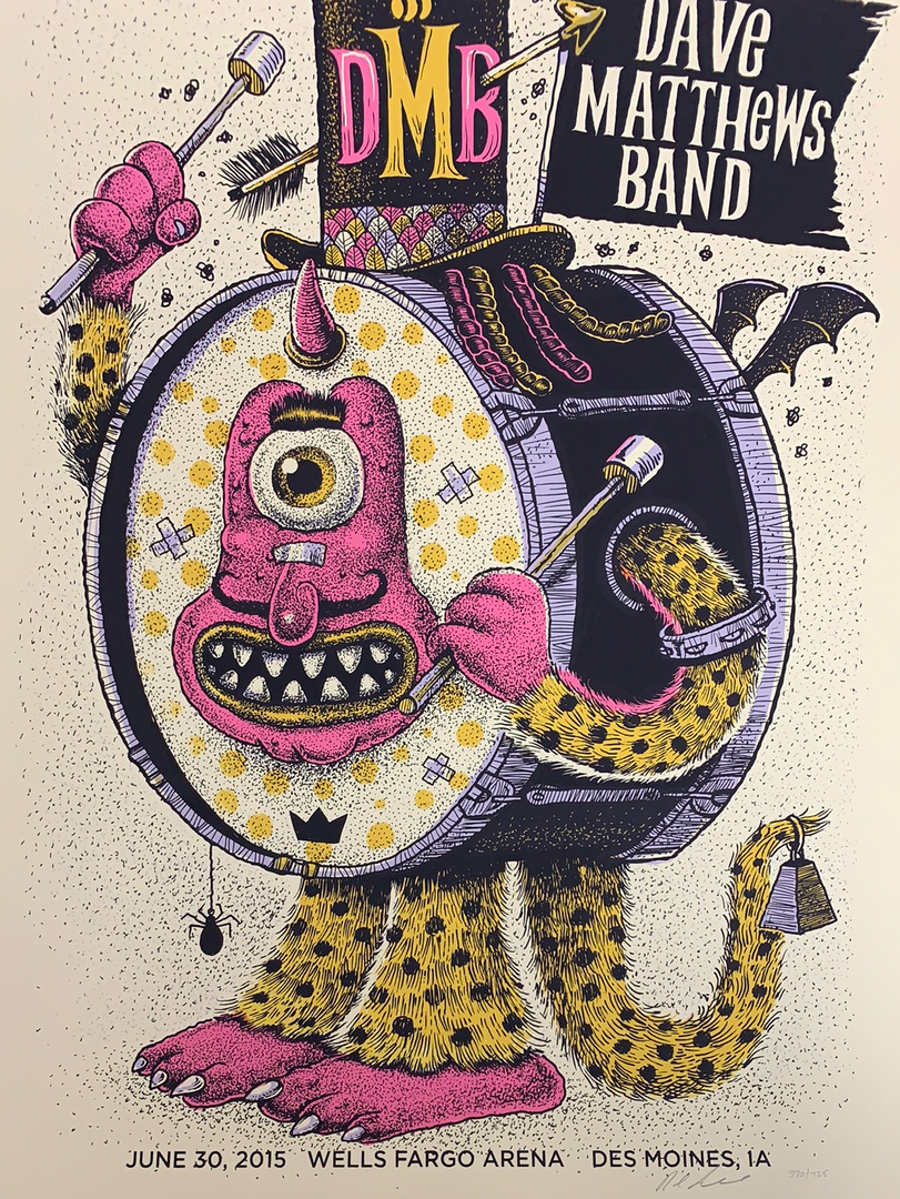 Dave Matthews Band - 2015 Methane Poster Des Moines, IA Wells Fargo Gig Posters 3 Dave Matthews Band - 2015 Methane Poster Des Moines, IA Wells Fargo Gig Posters