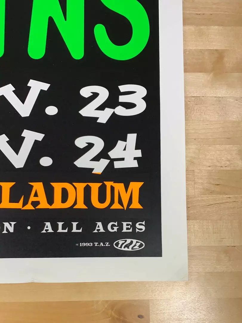 TAZ Gig Posters Primus - 1993 T.A.Z. Poster Hollywood, CA Palladium 1st Ed 7 TAZ Gig Posters Primus - 1993 T.A.Z. Poster Hollywood, CA Palladium 1st Ed