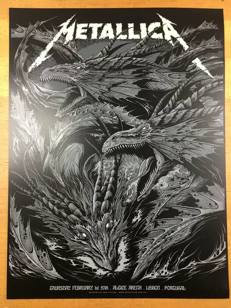 Metallica - 2018 Ken Taylor Poster Lisbon, Portugal Altice Arena 5 Metallica - 2018 Ken Taylor Poster Lisbon, Portugal Altice Arena