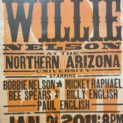 Gig Posters Willie Nelson - 2011 Hatch Show Print 1/21 Poster Flagstaff, Arizona