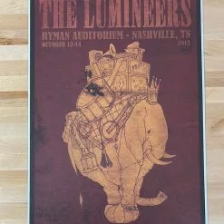Sold Out Posters Lumineers - 2013 Poster Nashville, TN Ryman Auditorium