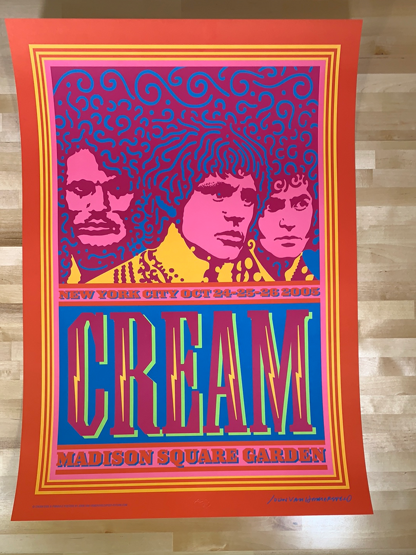 Eric Clapton Cream - 2005 John Van Hamersveld Poster New York AE 19x27.5 Gig Posters 4 Eric Clapton Cream - 2005 John Van Hamersveld Poster New York AE 19x27.5 Gig Posters