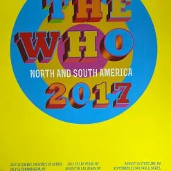 Sold Out Posters Gig Posters The Who - 2017 Poster North & South America Tour Screen Print