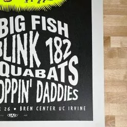 TAZ Blink 182 Reel Big Fish - 1997 T.A.Z. Poster Irvine, CA Bren Center