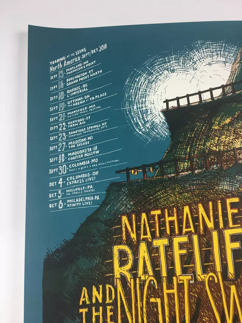 Nathaniel Rateliff & The Night Sweats - 2018 Landland Poster North America Tour Gig Posters 9 Nathaniel Rateliff & The Night Sweats - 2018 Landland Poster North America Tour Gig Posters
