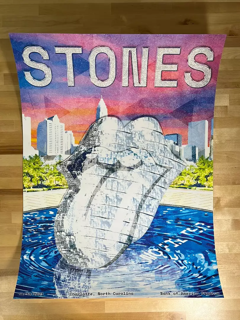 Sold Out Posters Gig Posters Rolling Stones - 2021 Poster Charlotte, NC No Filter Tour 4 Sold Out Posters Gig Posters Rolling Stones - 2021 Poster Charlotte, NC No Filter Tour