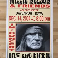 Gig Posters Willie Nelson - 2004 Franks Brothers 12/14 Poster Davenport, IA