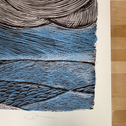 Ash - 2009 Dan Grzeca Poster Art Print Blue/Silver