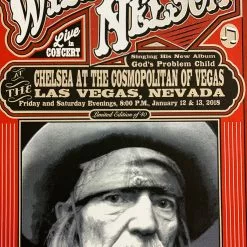 Gig Posters Willie Nelson - 2018 Mattole River Studios Poster Las Vegas, NV
