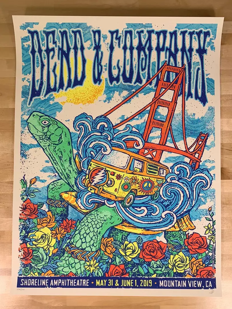 Gregg Gordon Gig Posters Dead & Company - 2019 Gigart Poster Mountain View, CA 4 Gregg Gordon Gig Posters Dead & Company - 2019 Gigart Poster Mountain View, CA