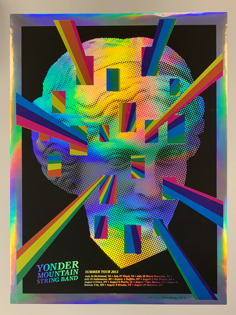 Yonder Mountain String Band - 2013 Johnny Sampson FOIL Poster Summer Tour Foil Posters 4 Yonder Mountain String Band - 2013 Johnny Sampson FOIL Poster Summer Tour Foil Posters