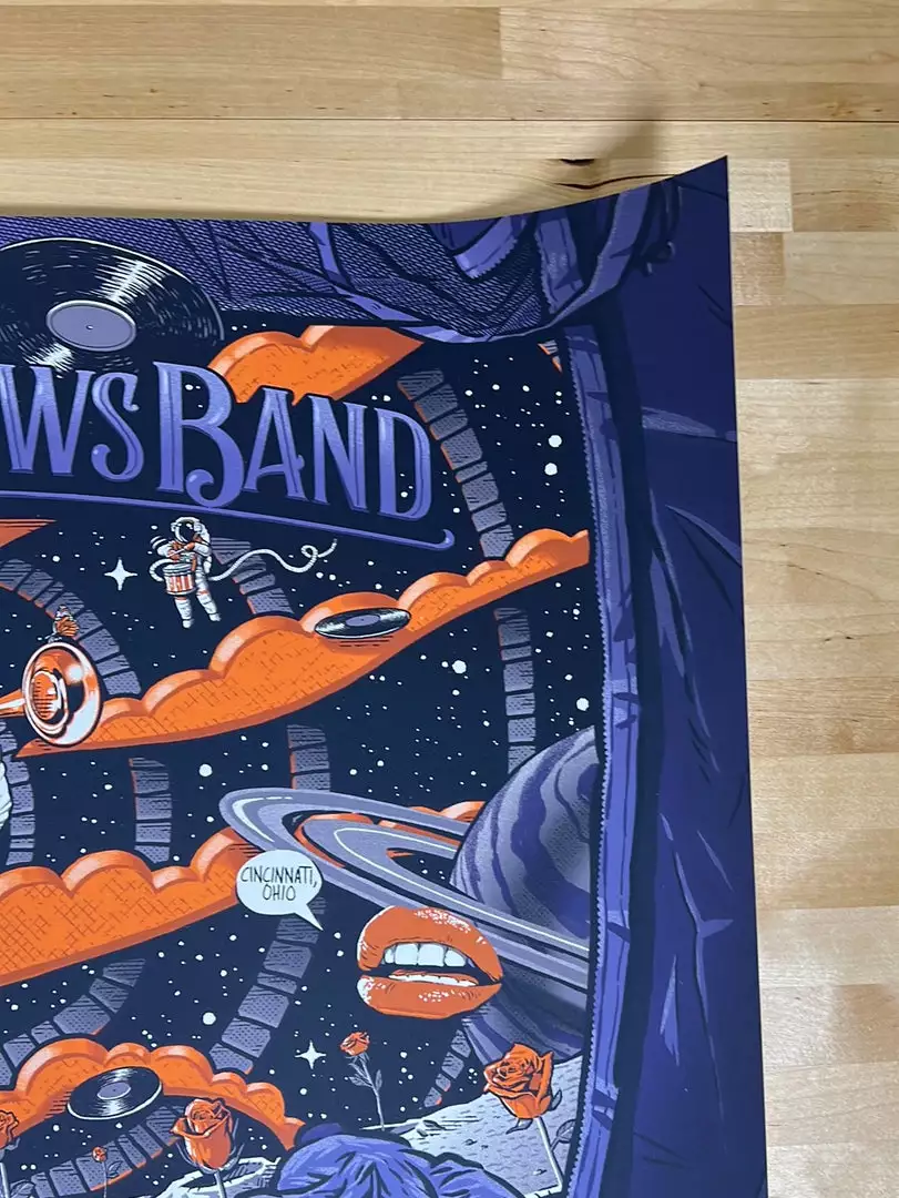 Gig Posters Dave Matthews Band - 2021 Darin Shock Poster Cincinnati, OH 6 Gig Posters Dave Matthews Band - 2021 Darin Shock Poster Cincinnati, OH