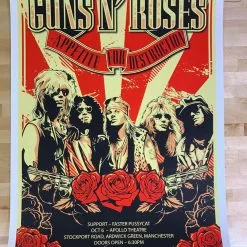 Sold Out Posters Guns N' Roses - 1987 Poster Manchester, UK Appetite For Destruction Gig Posters 9 Sold Out Posters Guns N' Roses - 1987 Poster Manchester, UK Appetite For Destruction Gig Posters