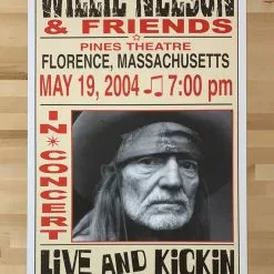 Gig Posters Willie Nelson - 2004 Franks Brothers 5/19 Poster Florence, MA