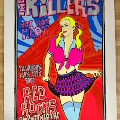 Colorado The Killers - 2007 Lindsey Kuhn Poster Red Rocks Morrison, CO