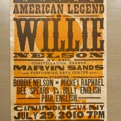 Gig Posters Willie Nelson - 2010 Hatch Show Print 7/29 Poster Canandaigua, New York