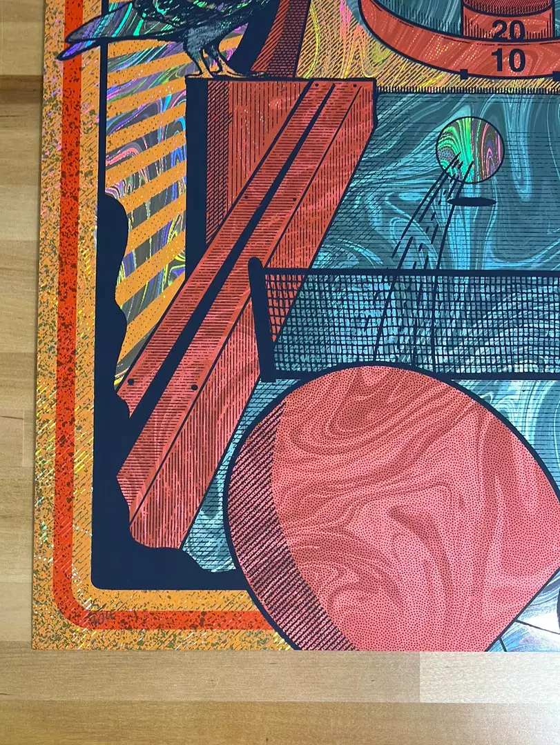 Foil Posters Pigeons Playing Ping Pong - 2020 Status Serigraph FOIL Poster Morris, CT 8 Foil Posters Pigeons Playing Ping Pong - 2020 Status Serigraph FOIL Poster Morris, CT