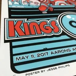 Kings Of Leon - 2017 Jesse Philips Poster Atlanta, GA Aarons Amphitheatre Gig Posters