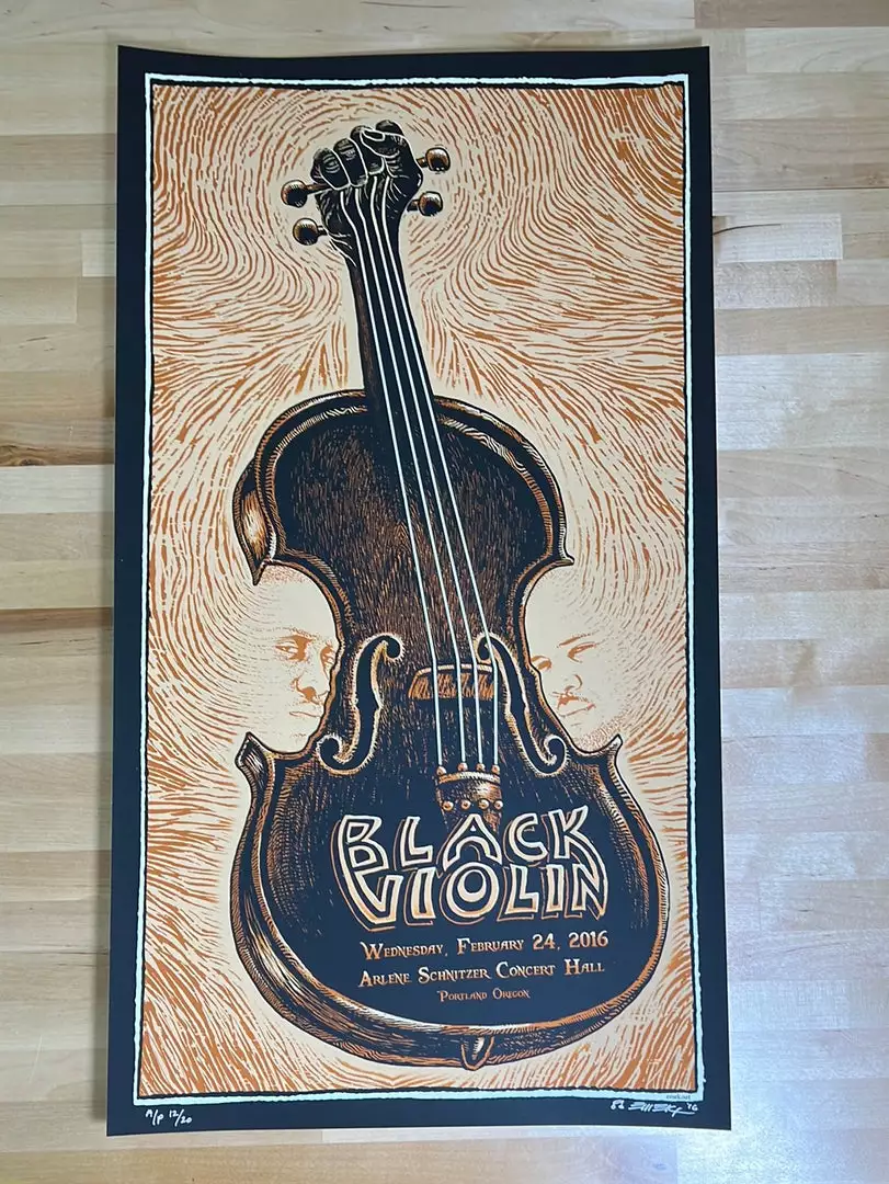 Black Violin - 2016 EMEK Poster Portland Oregon AP Gig Posters 4 Black Violin - 2016 EMEK Poster Portland Oregon AP Gig Posters