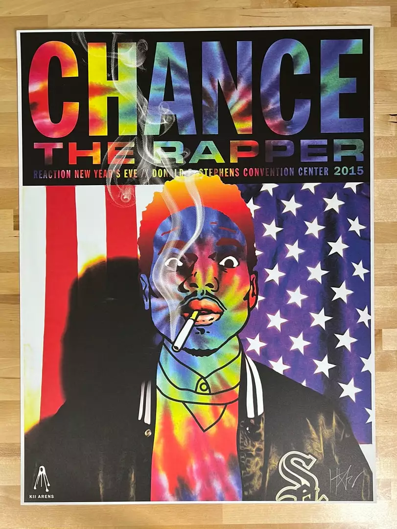 Gig Posters Chance The Rapper - 2015 Kii Arens Poster Rosemont, IL 4 Gig Posters Chance The Rapper - 2015 Kii Arens Poster Rosemont, IL