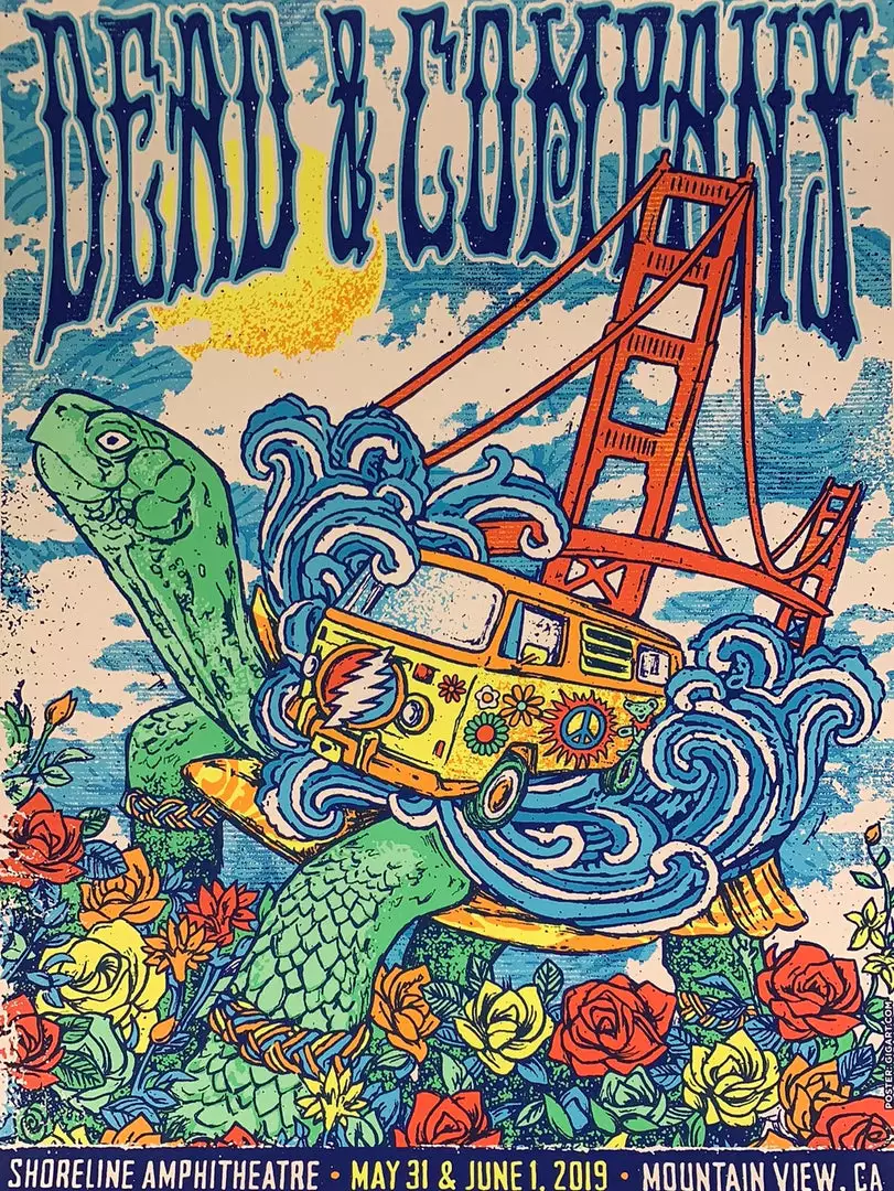 Gregg Gordon Gig Posters Dead & Company - 2019 Gigart Poster Mountain View, CA 3 Gregg Gordon Gig Posters Dead & Company - 2019 Gigart Poster Mountain View, CA