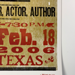 Gig Posters Willie Nelson - 2006 Hatch Show Print 2/18 Poster Tyler, Texas Oil Palace