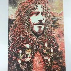 Robert Plant - 2015 Miles Tsang Poster Cary, NC Booth Amphitheater VARIANT
