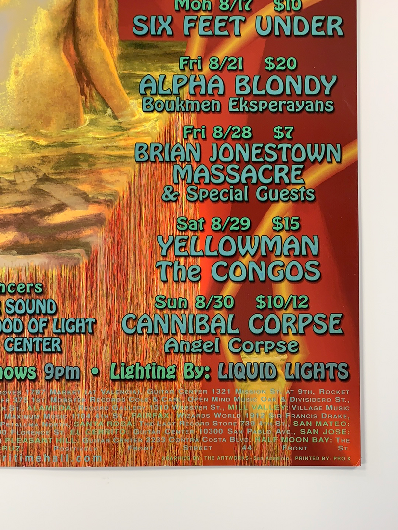 Carolyn Ferris Gig Posters MHP 50 Maritime Hall - 1998 Poster August Blink-182, SCI, Leftover Salmon San Fran 1st 7 Carolyn Ferris Gig Posters MHP 50 Maritime Hall - 1998 Poster August Blink-182, SCI, Leftover Salmon San Fran 1st
