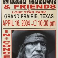 Willie Nelson - 2004 Franks Brothers 4/16 Poster Grand Prairie, TX