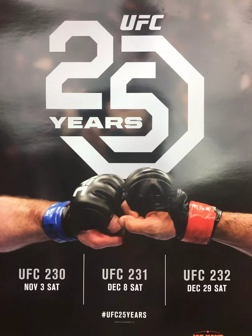Sold Out Posters UFC 25 Years - 2018 Poster UFC 230, 231 & 232 3 Sold Out Posters UFC 25 Years - 2018 Poster UFC 230, 231 & 232