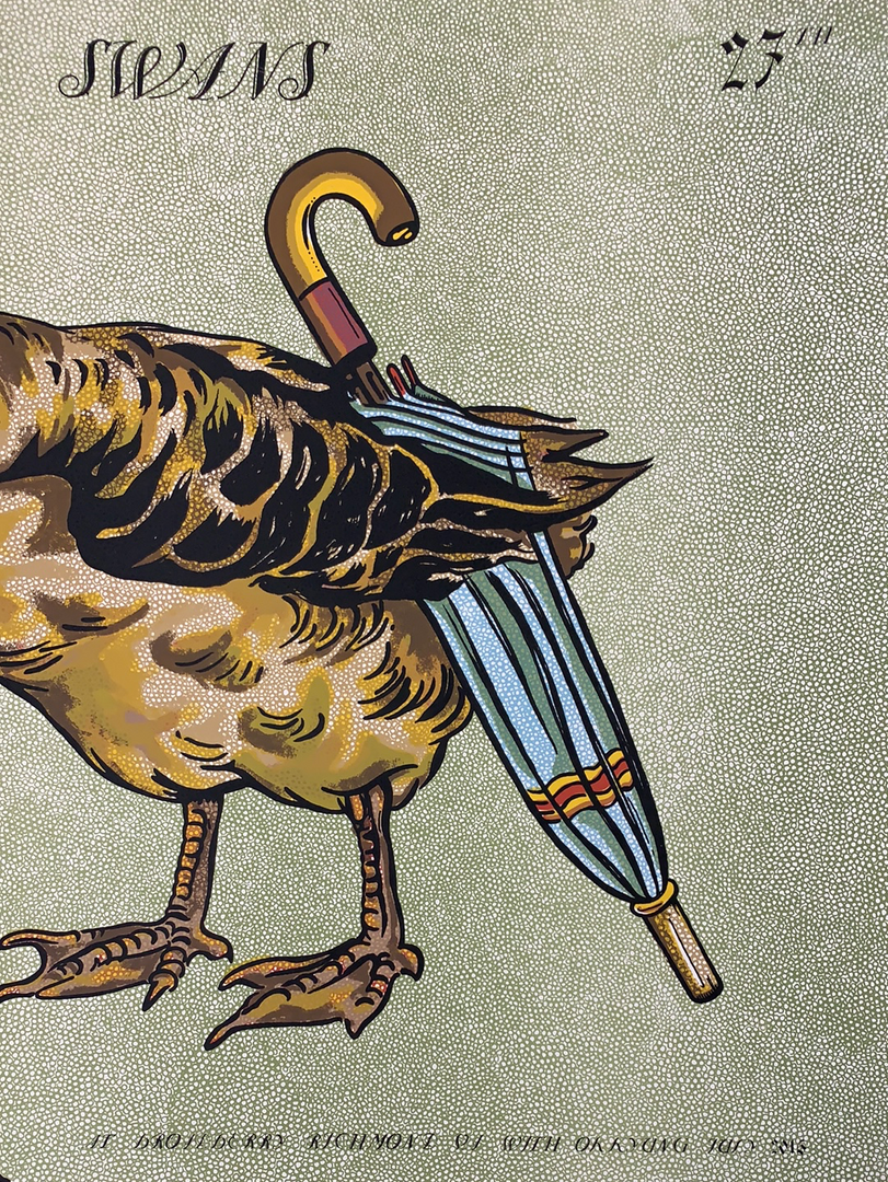 Swans - 2016 Fugscreens Studios Poster Richmond, VA Broadberry Gig Posters 3 Swans - 2016 Fugscreens Studios Poster Richmond, VA Broadberry Gig Posters