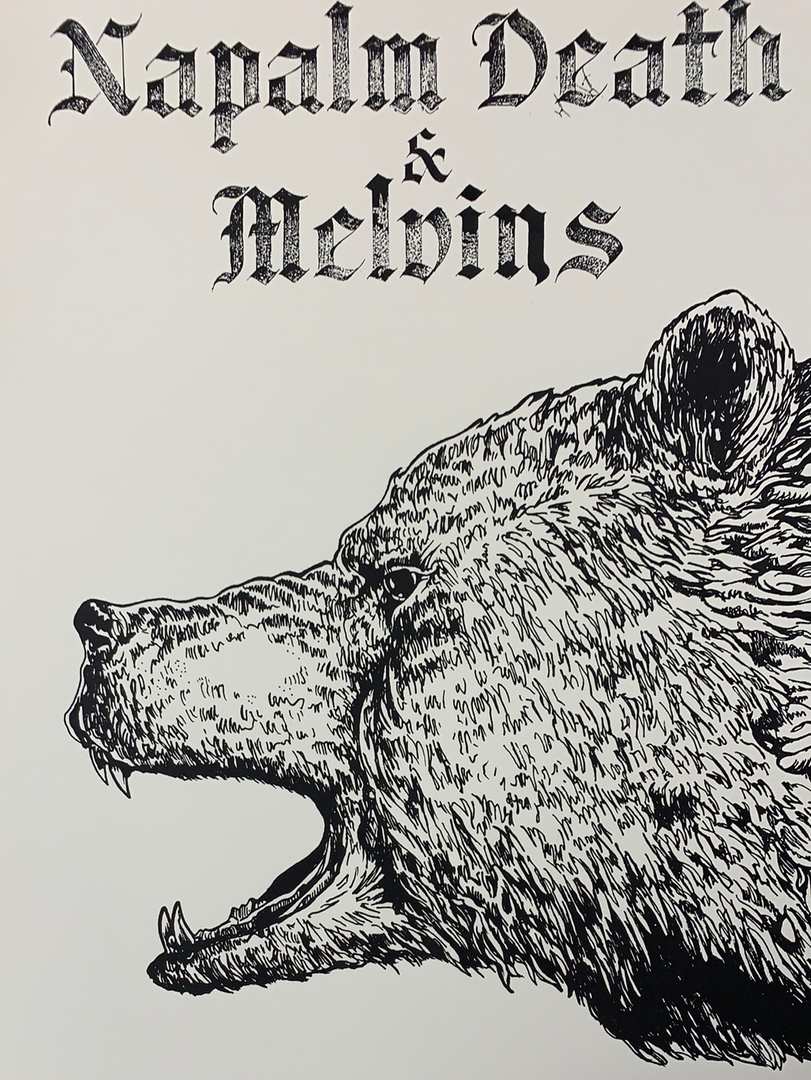 Napalm Death & Melvins - 2016 Fugscreens Studios Poster Denver, CO 4/27 3 Napalm Death & Melvins - 2016 Fugscreens Studios Poster Denver, CO 4/27