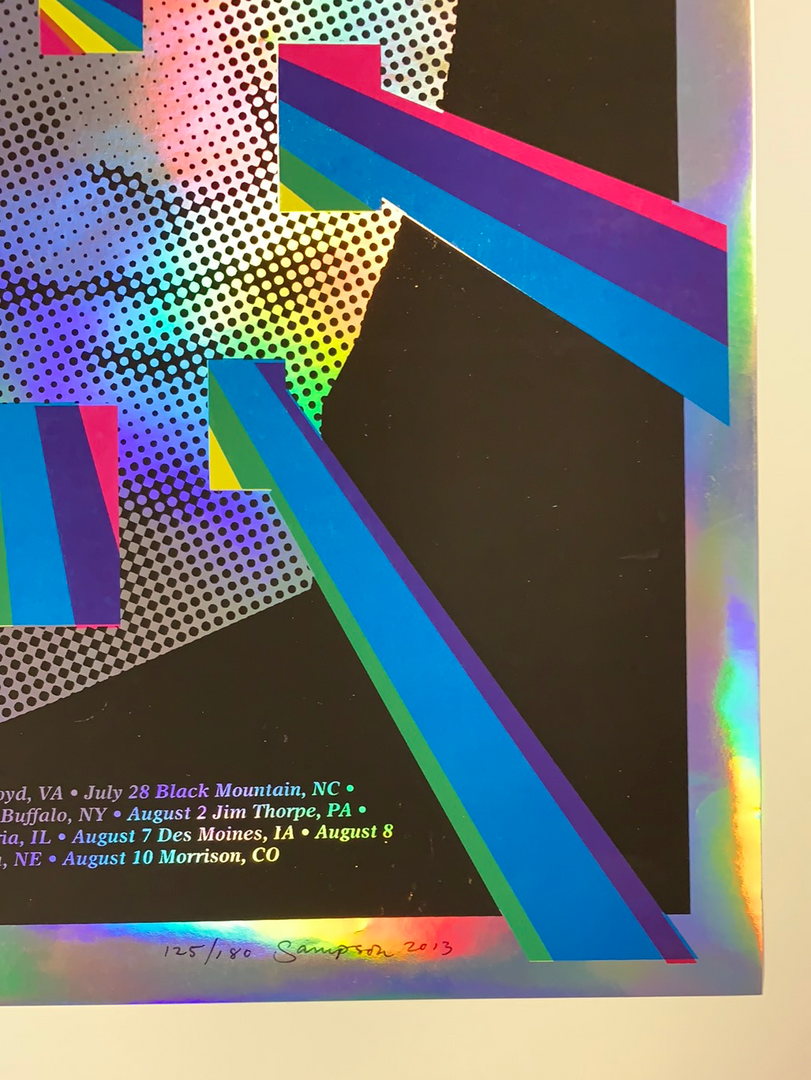 Yonder Mountain String Band - 2013 Johnny Sampson FOIL Poster Summer Tour Foil Posters 7 Yonder Mountain String Band - 2013 Johnny Sampson FOIL Poster Summer Tour Foil Posters