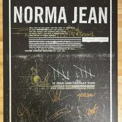 Sold Out Posters Gig Posters Norma Jean - 2015 Poster 10 Year Anniversary Tour Print Autographed