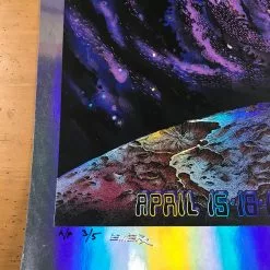 Coachella - 2011 EMEK Poster Purple Mirror FOIL Variant Edition 3/5 Signed 15 Coachella - 2011 EMEK Poster Purple Mirror FOIL Variant Edition 3/5 Signed