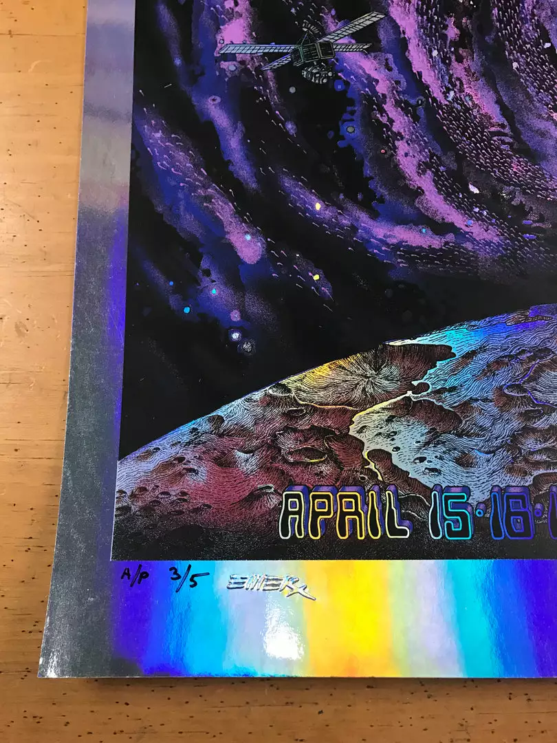 Coachella - 2011 EMEK Poster Purple Mirror FOIL Variant Edition 3/5 Signed 9 Coachella - 2011 EMEK Poster Purple Mirror FOIL Variant Edition 3/5 Signed