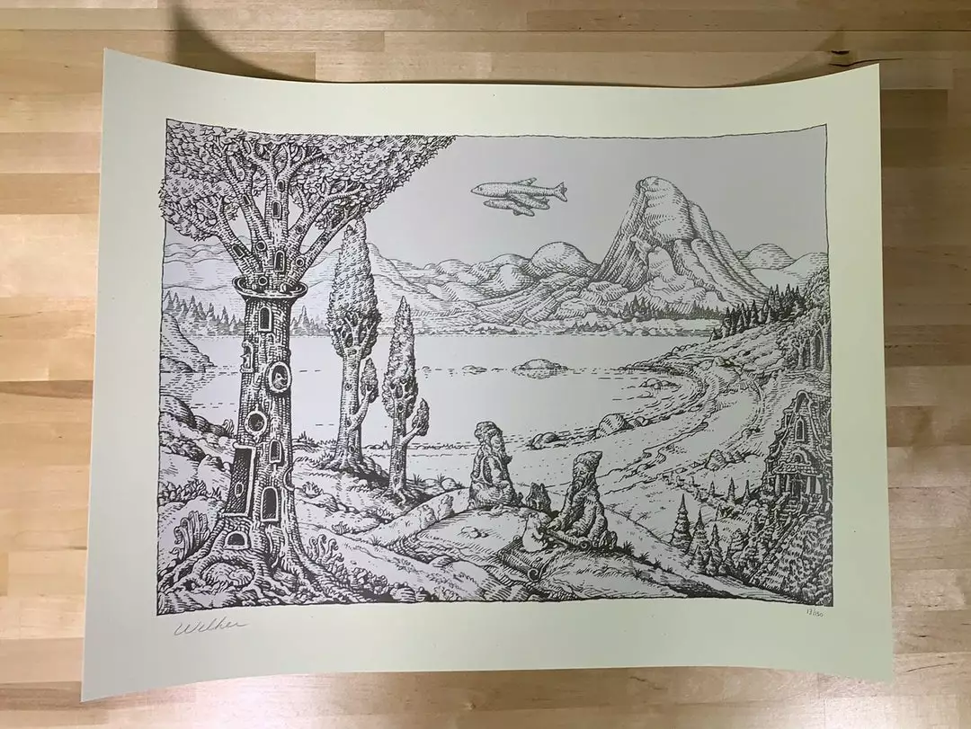 Art Prints The Mountain Lake - 2021 David Welker Poster, Art Print Variant 4 Art Prints The Mountain Lake - 2021 David Welker Poster, Art Print Variant