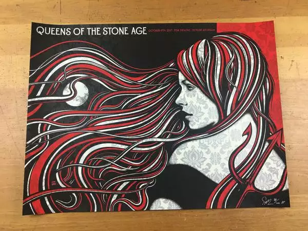 Queens Of The Stone Age - 2017 Todd Slater Poster Detroit, MI Fox Theatre 5 Queens Of The Stone Age - 2017 Todd Slater Poster Detroit, MI Fox Theatre