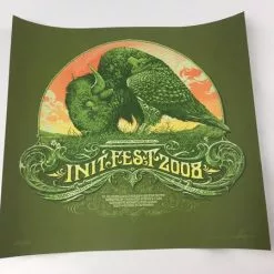 Init Fest - 2008 Aaron Horkey Poster Sioux Falls, SD Nutty's North Gig Posters