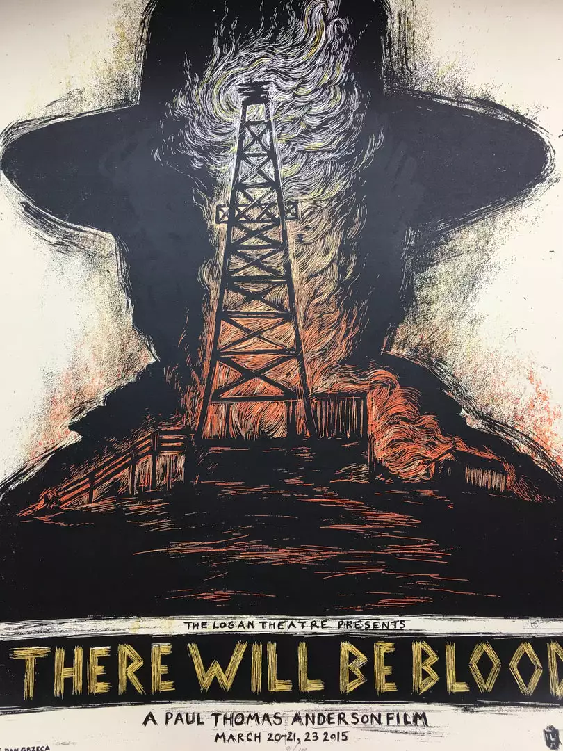 There Will Be Blood - 2015 Dan Grzeca Poster Cinema Movie 1st Edition Movie/TV Posters 3 There Will Be Blood - 2015 Dan Grzeca Poster Cinema Movie 1st Edition Movie/TV Posters