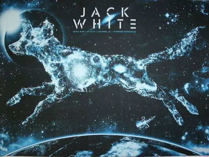 Jack White - 2014 Todd Slater Rob Jones Poster Township Auditorium Columbia, SC 3 Jack White - 2014 Todd Slater Rob Jones Poster Township Auditorium Columbia, SC