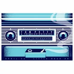 Gig Posters Tom Petty - 2017 Dan Stiles Poster Little Rock, AR 40th Anniversary Tour