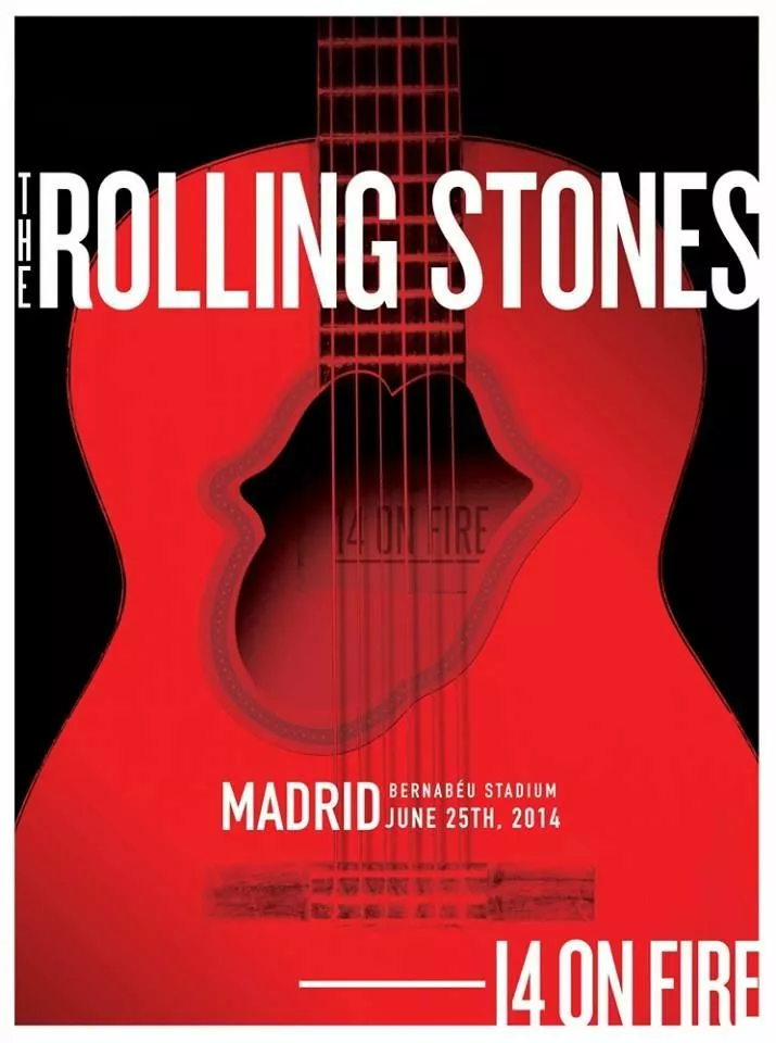 Sold Out Posters Rolling Stones - 2014 Official Poster Madrid, Spain #2 3 Sold Out Posters Rolling Stones - 2014 Official Poster Madrid, Spain #2