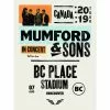 Sold Out Posters Gig Posters Mumford & Sons - 2019 Poster Vancouver, BC Place Stadium Delta Tour 2 Sold Out Posters Gig Posters Mumford & Sons - 2019 Poster Vancouver, BC Place Stadium Delta Tour