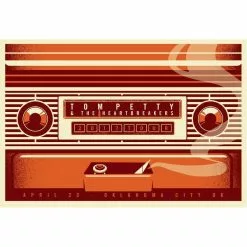 Tom Petty - 2017 Dan Stiles Poster S/N Oklahoma City, OK 40th Anniversary Tour