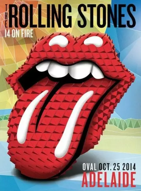 Sold Out Posters Rolling Stones - 2014 Official Poster Adelaide, Australia Oval #2 Gig Posters 3 Sold Out Posters Rolling Stones - 2014 Official Poster Adelaide, Australia Oval #2 Gig Posters