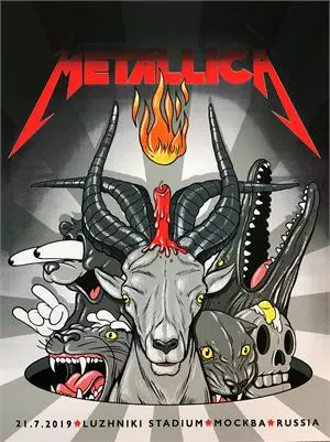 Metallica - 2019 Steve Seeley Poster Mockba, Moscow, Russia Luzhniki 3 Metallica - 2019 Steve Seeley Poster Mockba, Moscow, Russia Luzhniki