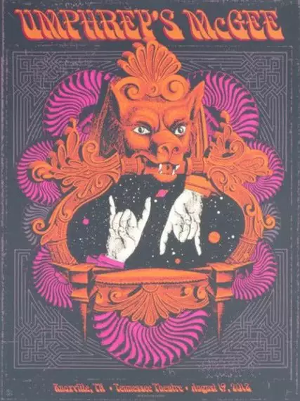 Umphrey's McGee - 2018 Status Serigraph Poster Knoxville Tennessee Theatre 3 Umphrey's McGee - 2018 Status Serigraph Poster Knoxville Tennessee Theatre