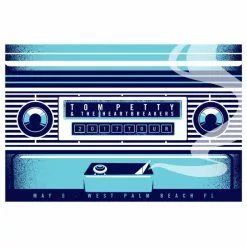 Sold Out Posters Tom Petty - 2017 Dan Stiles Poster West Palm Beach, FL 40th Anniversary Tour